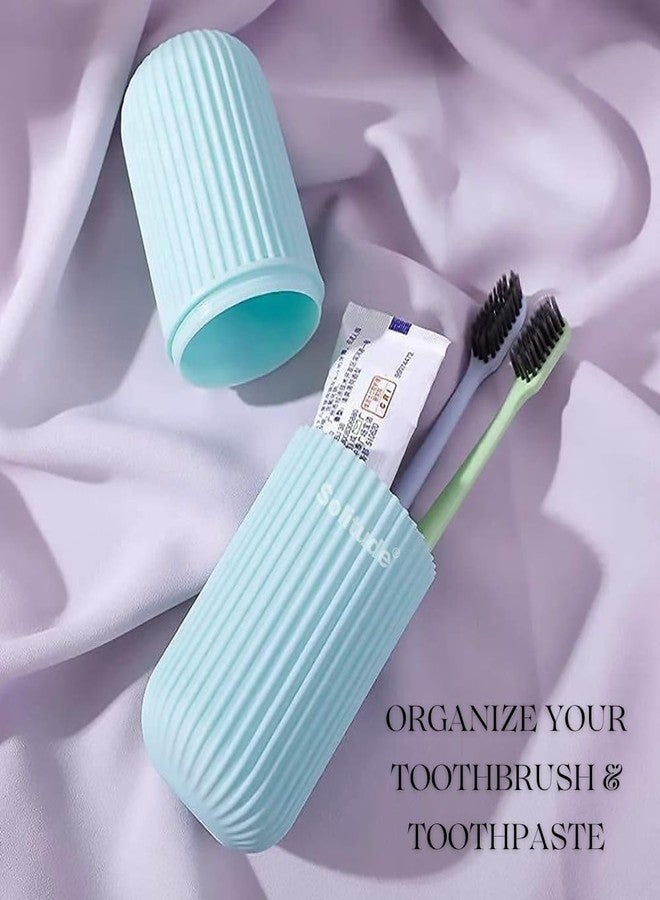 Solitude 1 Travel Soap Case 1 Toothbrush Case Waterproof Soap Dish Shower with Convenient Handle Leakproof Soap Holder Box for Travelling Bathroom Camp Outdoor (Transparent) - Image 5